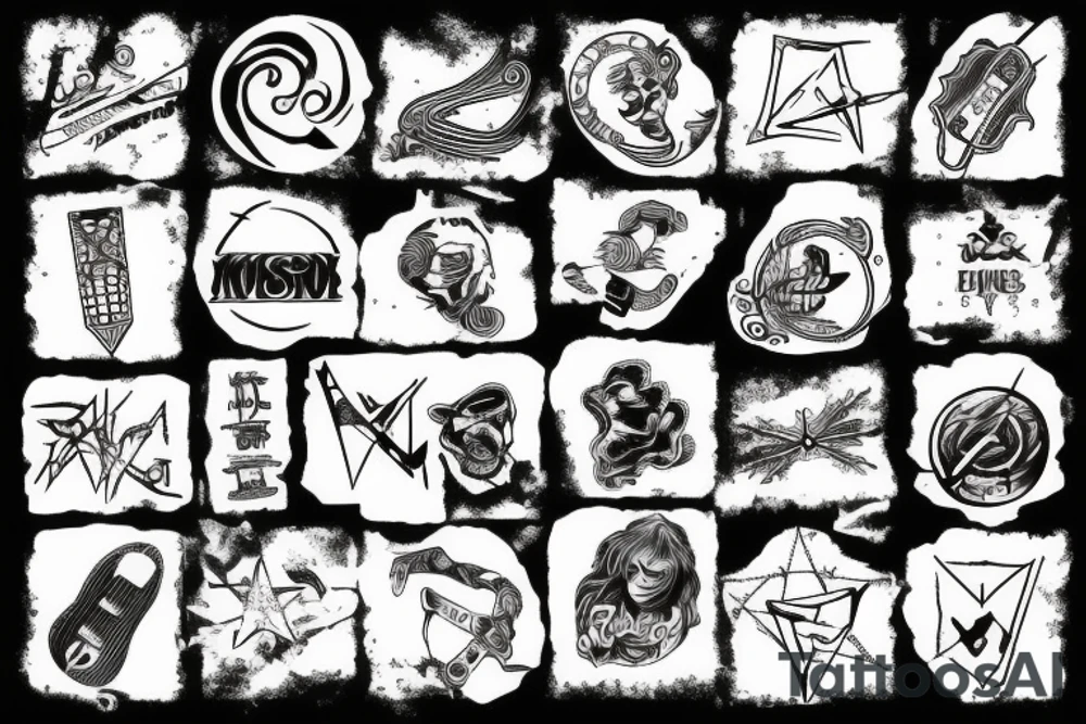 Rock music tattoo idea