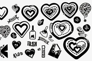 A train track with a heart tattoo idea