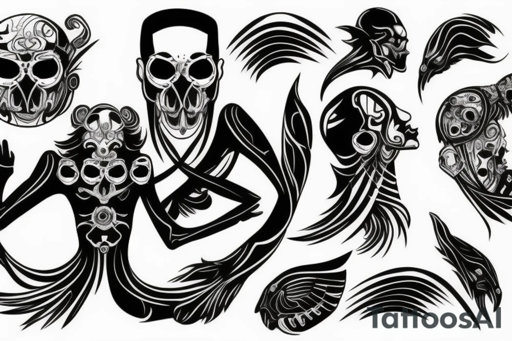 Father protecting Daughter tattoo idea