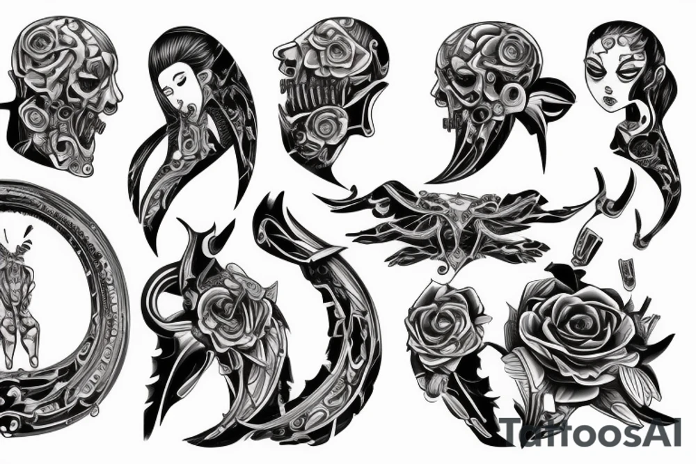 Father protecting Daughter tattoo idea