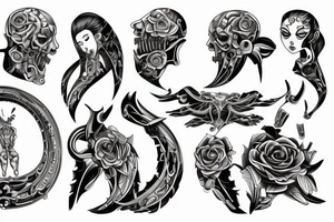 Father protecting Daughter tattoo idea