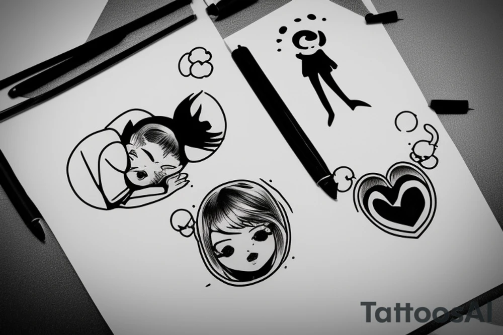Father protecting Daughter tattoo idea