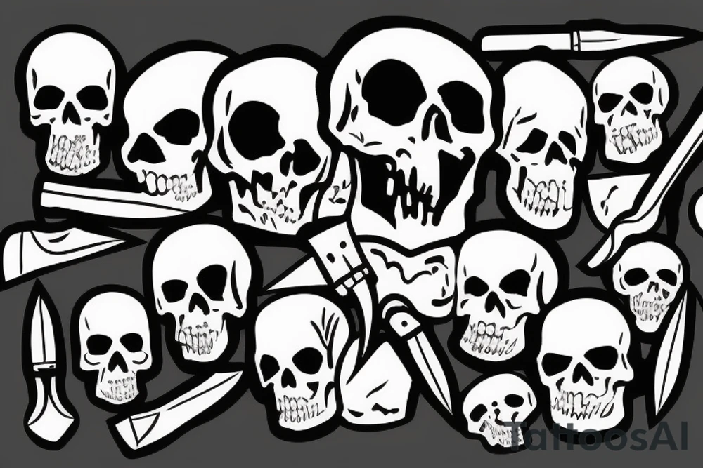 death with knife tattoo idea
