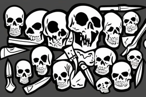 death with knife tattoo idea