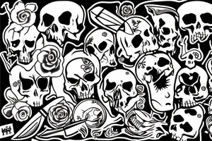 death with knife tattoo idea
