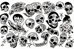 dead body tattoo idea
