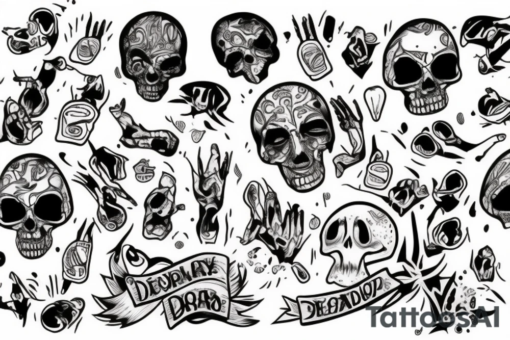 dead body tattoo idea