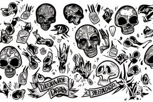 dead body tattoo idea