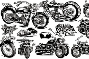 Motocykl i śmierć tattoo idea