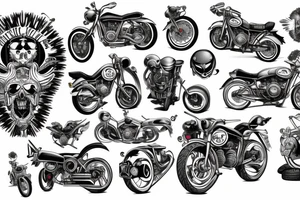 Motocykl i śmierć tattoo idea