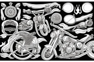 Motocykl i śmierć tattoo idea