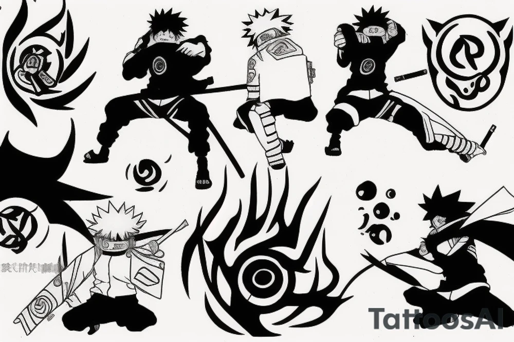 Minimalistic Naruto themed tattoo tattoo idea