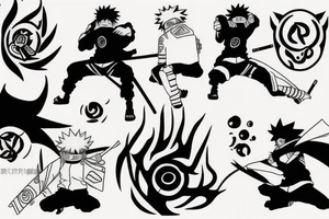 Minimalistic Naruto themed tattoo tattoo idea