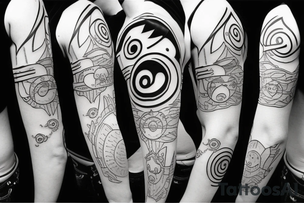 Minimalistic Naruto themed tattoo tattoo idea