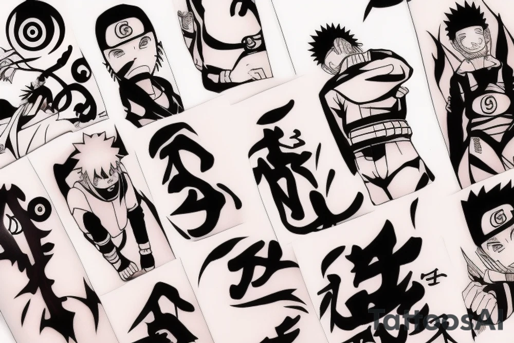 Minimalistic Naruto themed tattoo tattoo idea