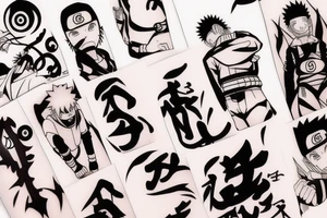 Minimalistic Naruto themed tattoo tattoo idea
