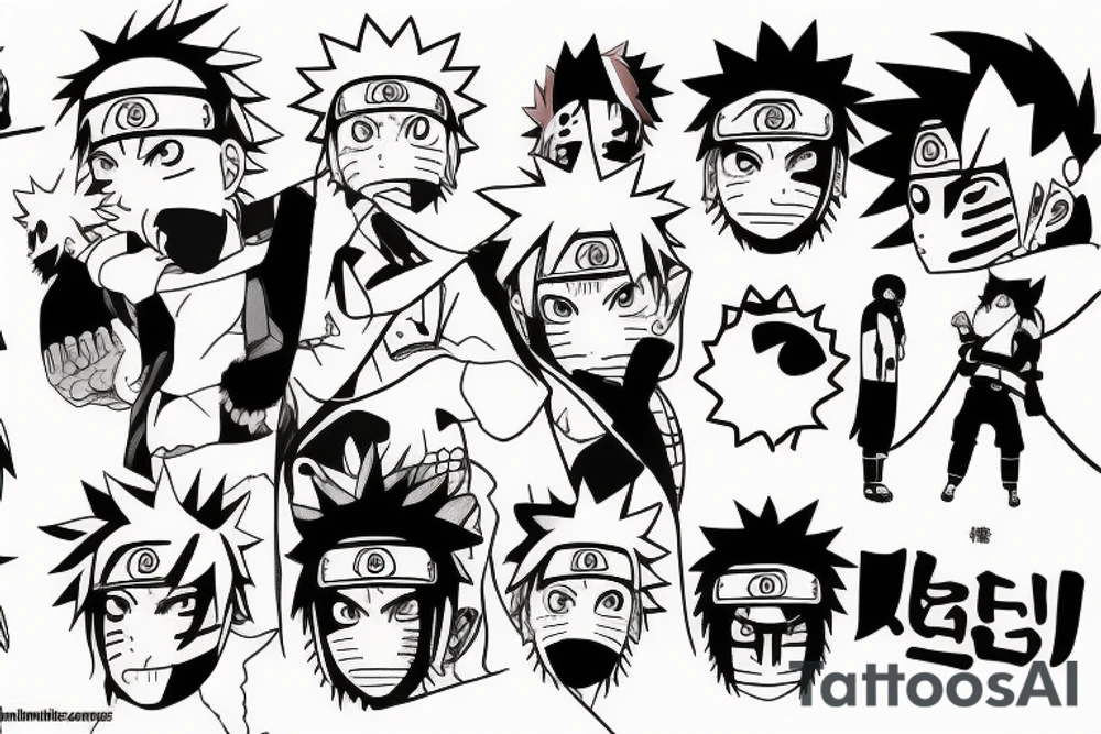 Minimalistic Naruto themed tattoo tattoo idea