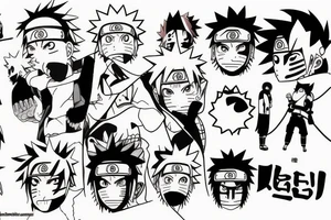 Minimalistic Naruto themed tattoo tattoo idea