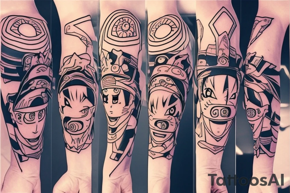 Minimalistic Naruto themed tattoo tattoo idea