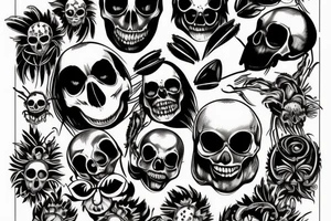 Spider, tarantula, skull tattoo idea