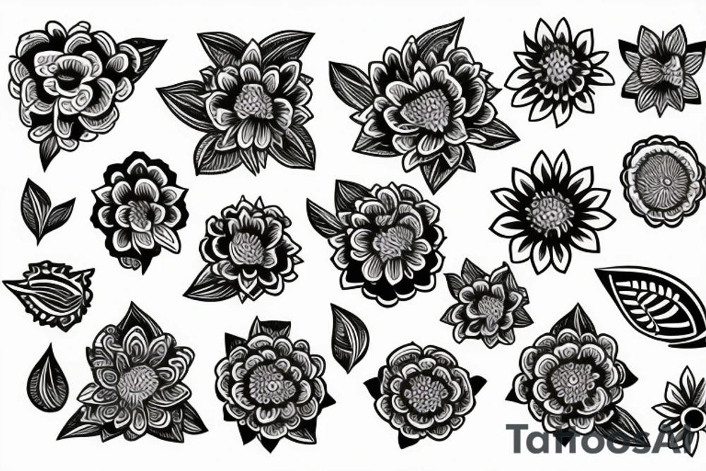 flowers tattoo idea