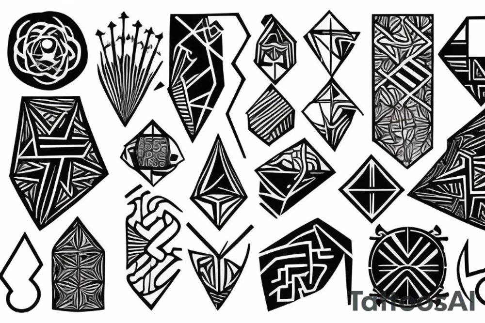 Black troicas tattoo idea