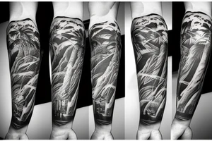 Los angeles city palms tattoo idea