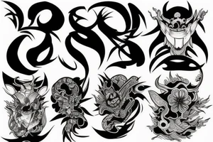 Maski oni tattoo idea