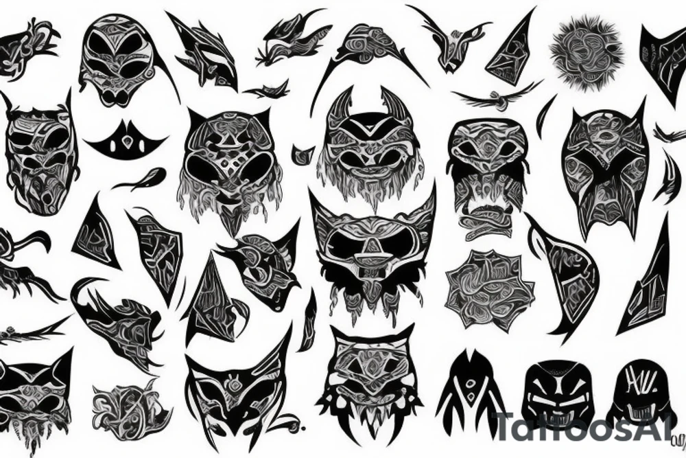 Maski oni tattoo idea