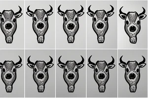 cute little cow tattoo idea