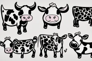 cute little cow tattoo idea