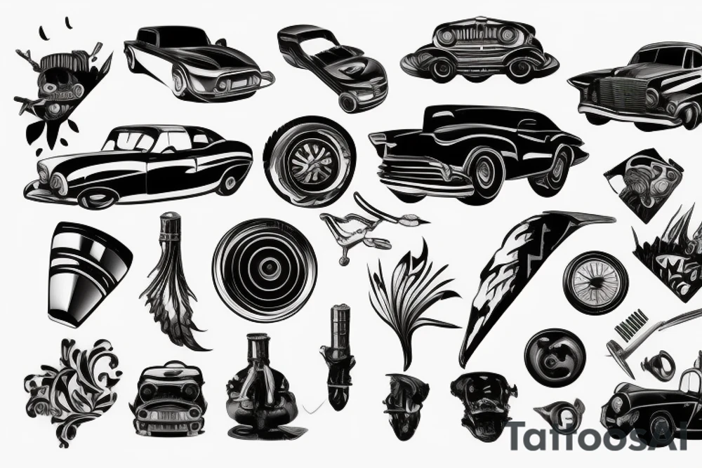 Car parts tattoo idea