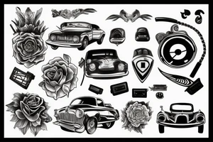 Car parts tattoo idea