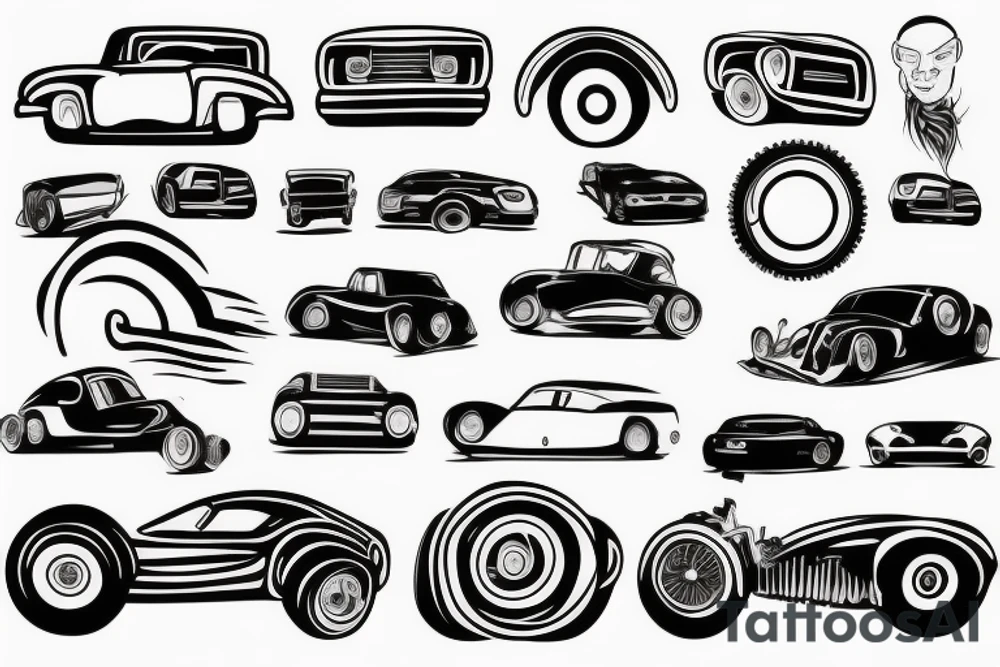 Car drive tattoo idea