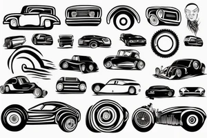 Car drive tattoo idea