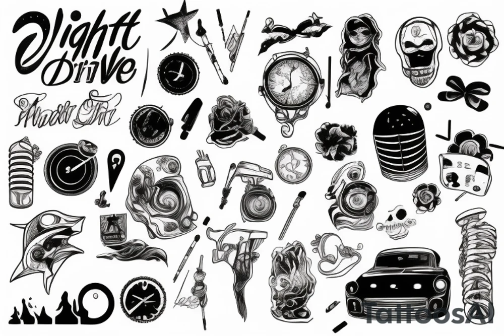 Night drive tattoo idea