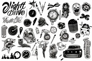Night drive tattoo idea