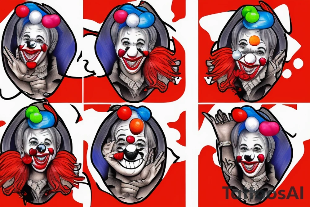 A mom that loves clowns tribute tattoo idea