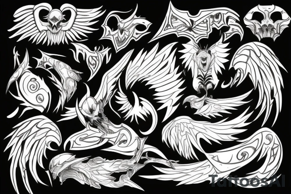 Devil wings tattoo idea