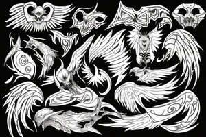 Devil wings tattoo idea