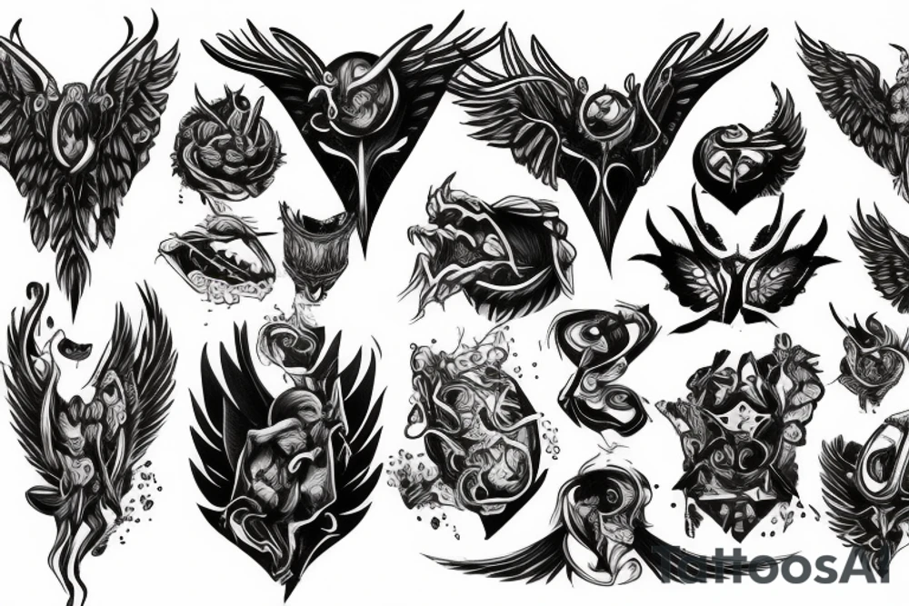 Devil wings tattoo idea