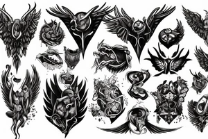 Devil wings tattoo idea