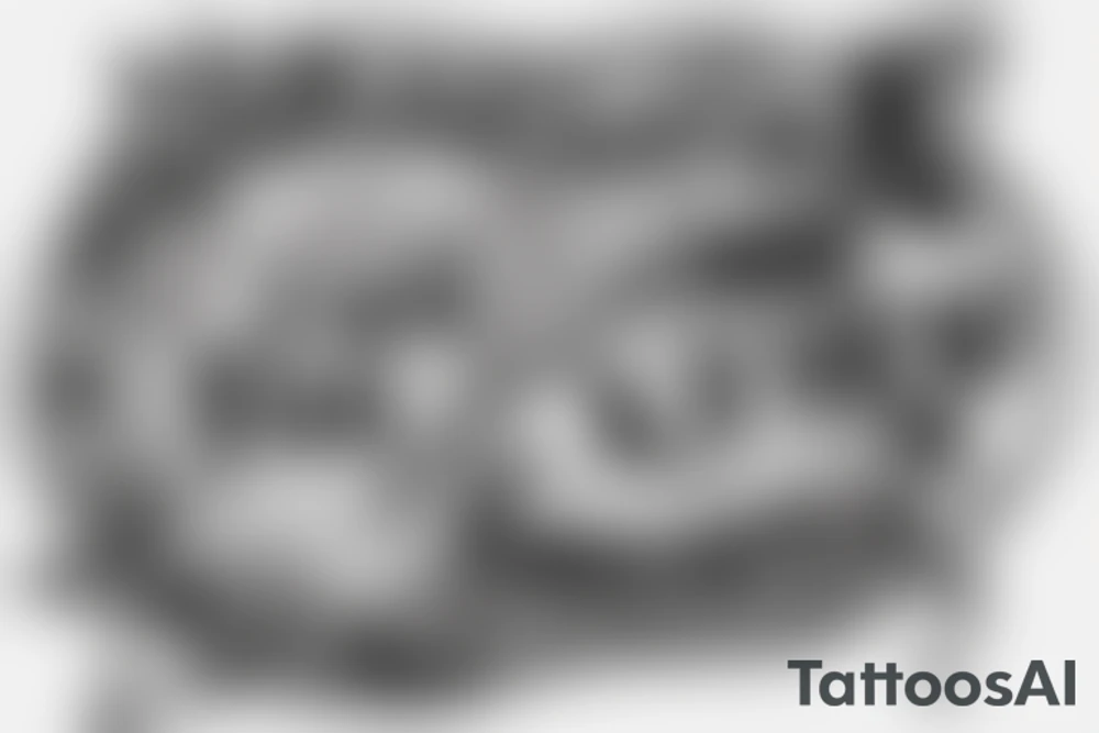 Cancer cell with text "fuck you" abouve tattoo idea