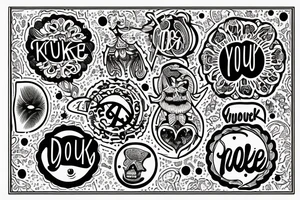 Immuncelle with text aboove " fuck you" tattoo idea