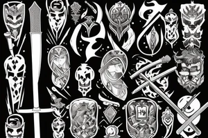 He who has a sword, and knows how to use it, but keeps it sheathed shall inherit the earth tattoo idea