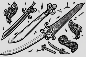sheathing your sword tattoo idea