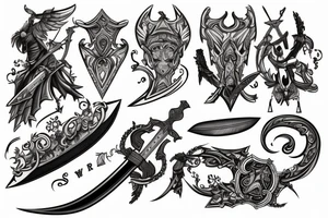 sheathing your sword tattoo idea