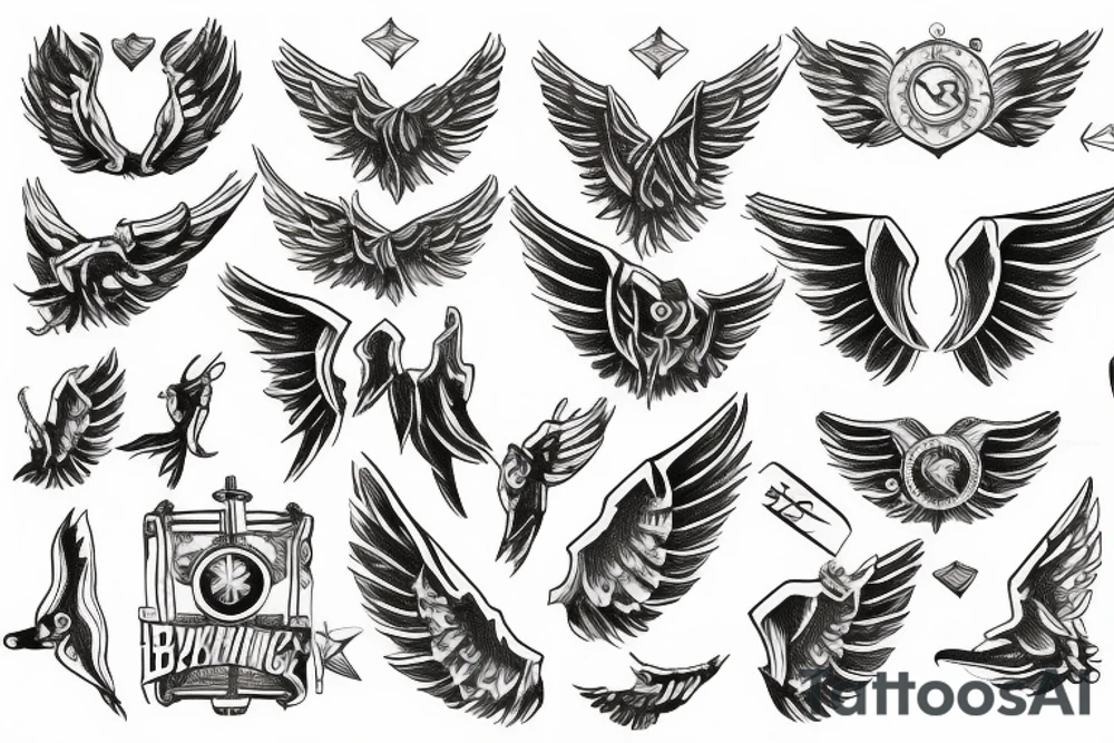 boxing wings tattoo idea