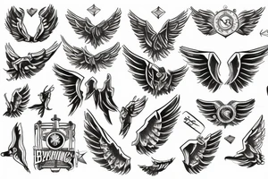 boxing wings tattoo idea