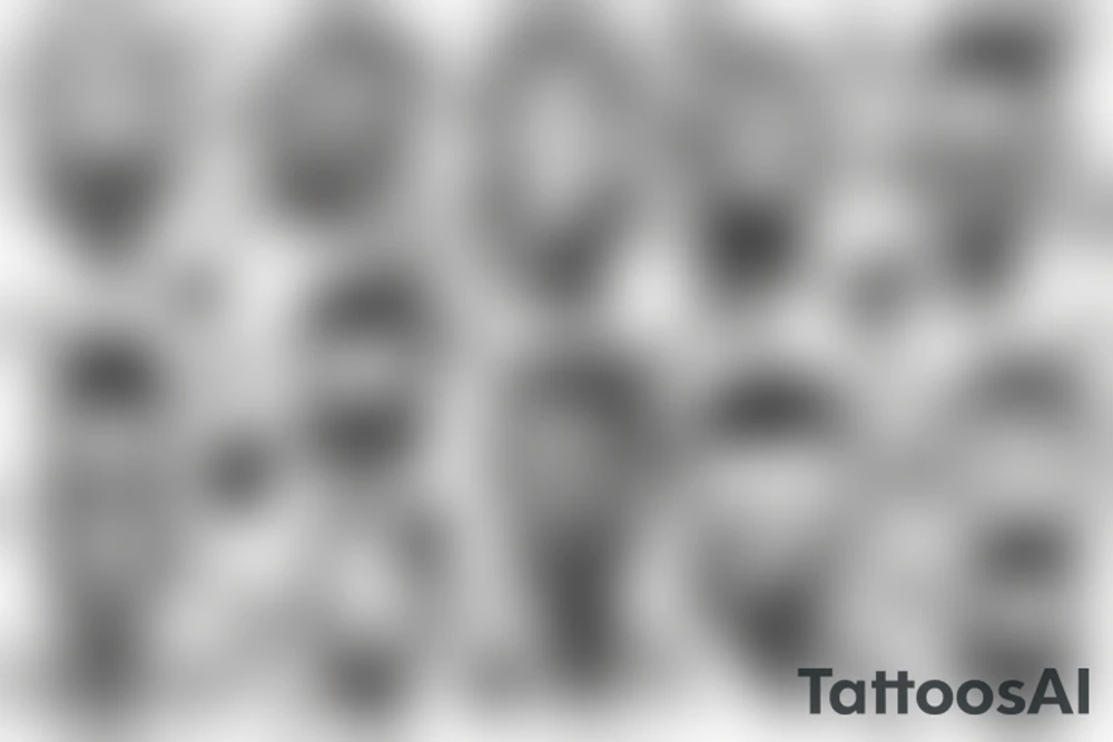 a man feeling lonely in a crowd tattoo idea